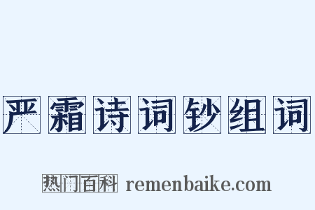 严霜诗词钞组词是什么意思的图片